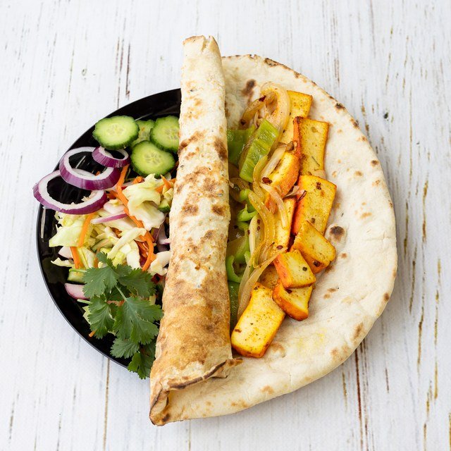 Paneer tikka wrap