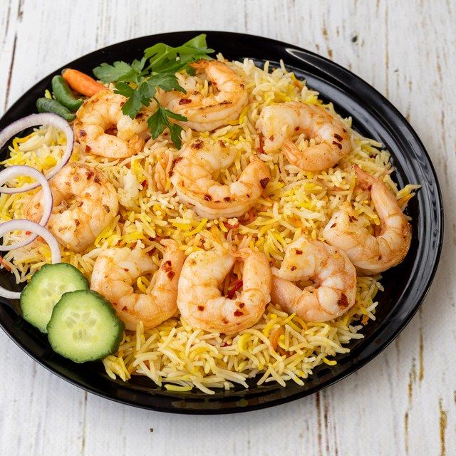 Prawn biryani
