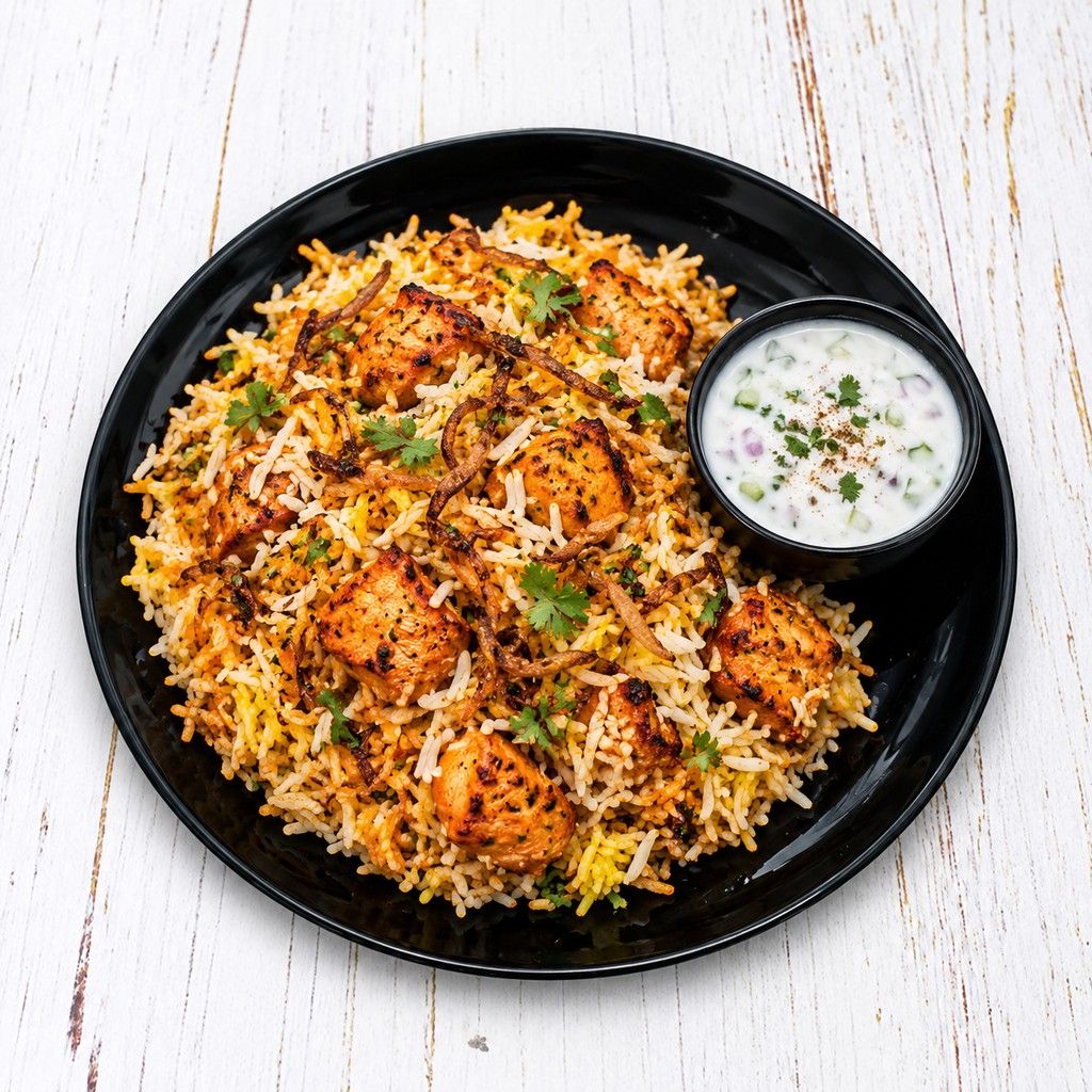 Chicken tikka biryani