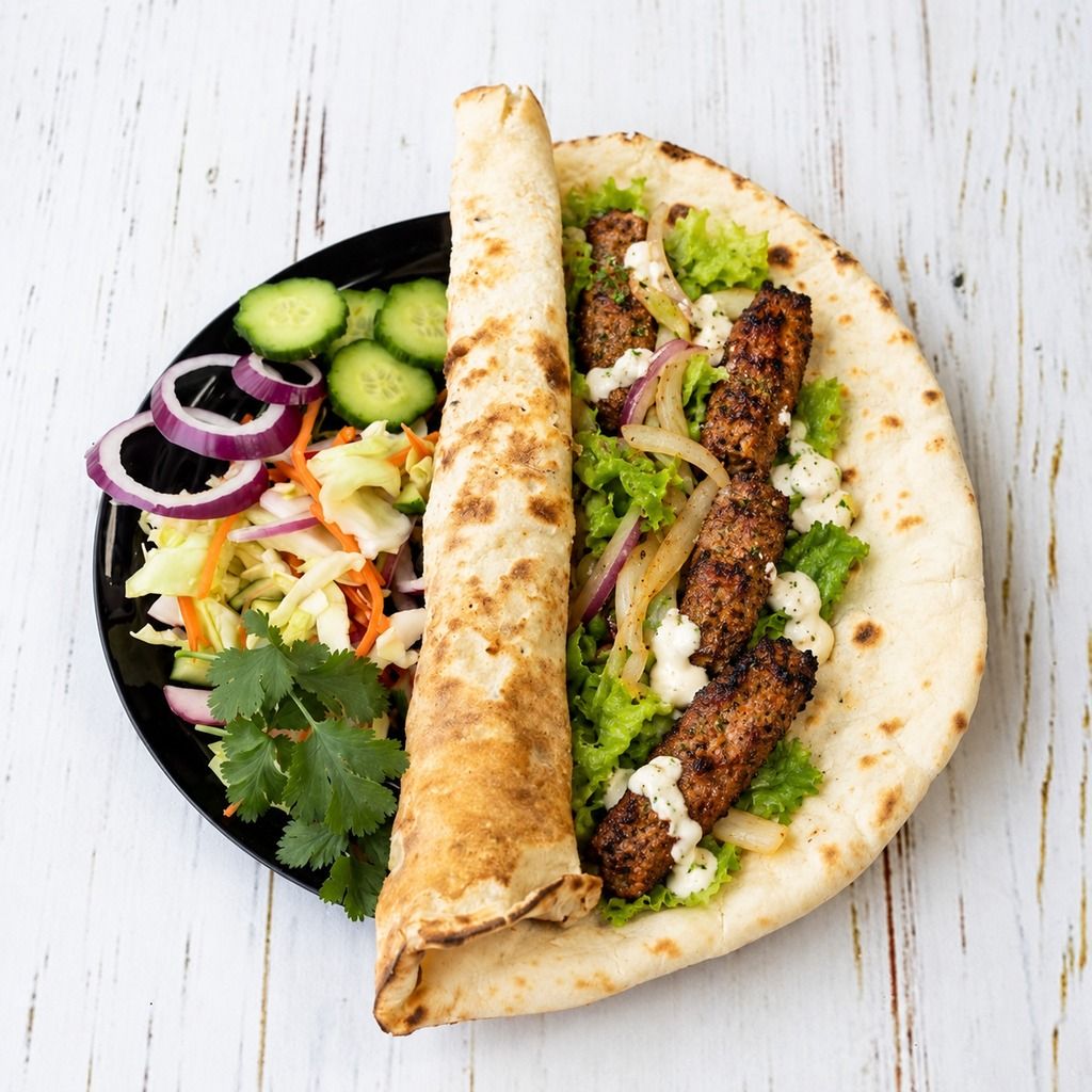 Lams kebab wrap
