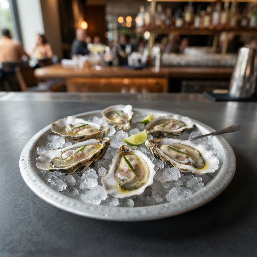 Oyster Yuzu & limoenblad (6 st)
