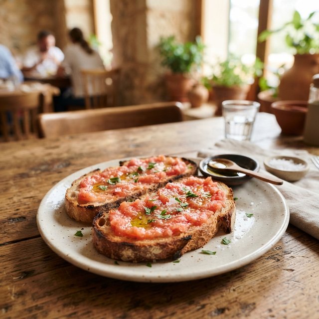 Pan con tomate