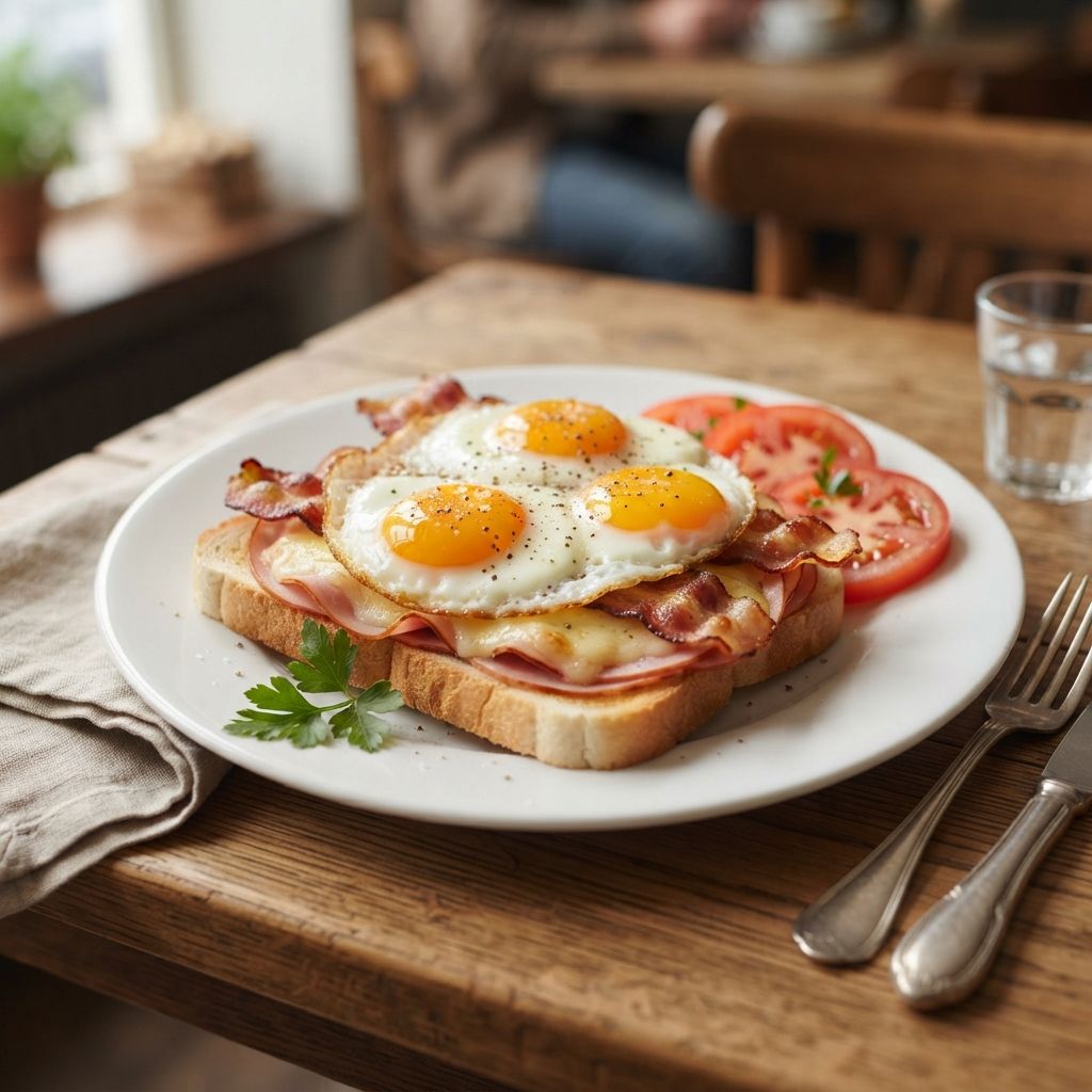 Uitsmijter | 3 eieren m/ extra opties uit ham, kaas, bacon, tomaten *Opties vanaf