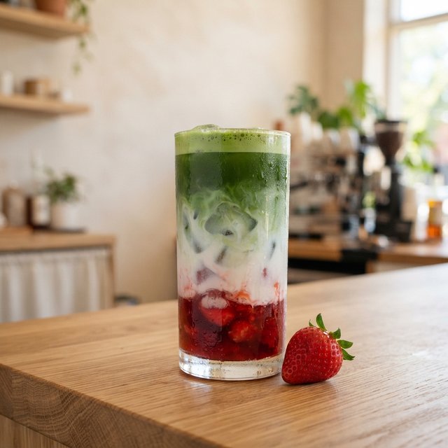 Iced Strawberry Matcha