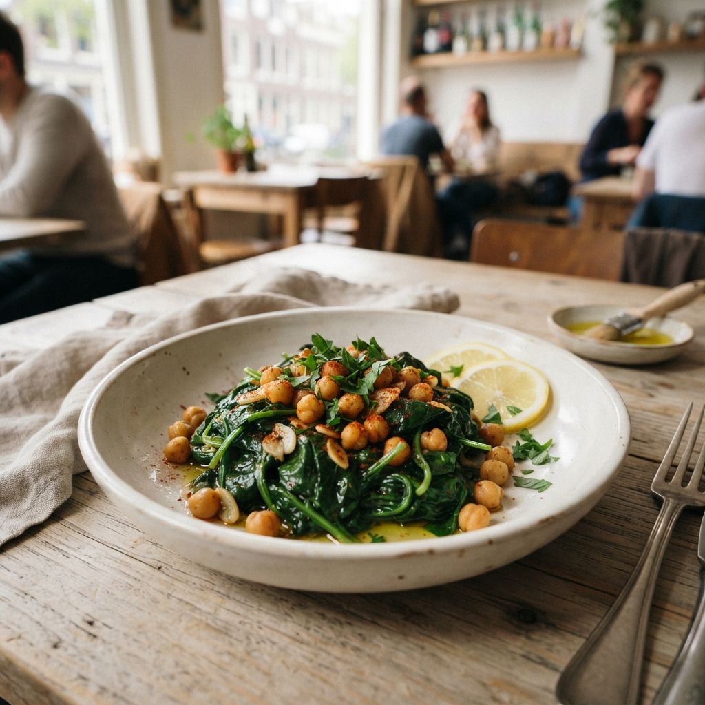 Spinach with chickpeas