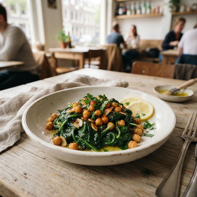 Spinach with chickpeas