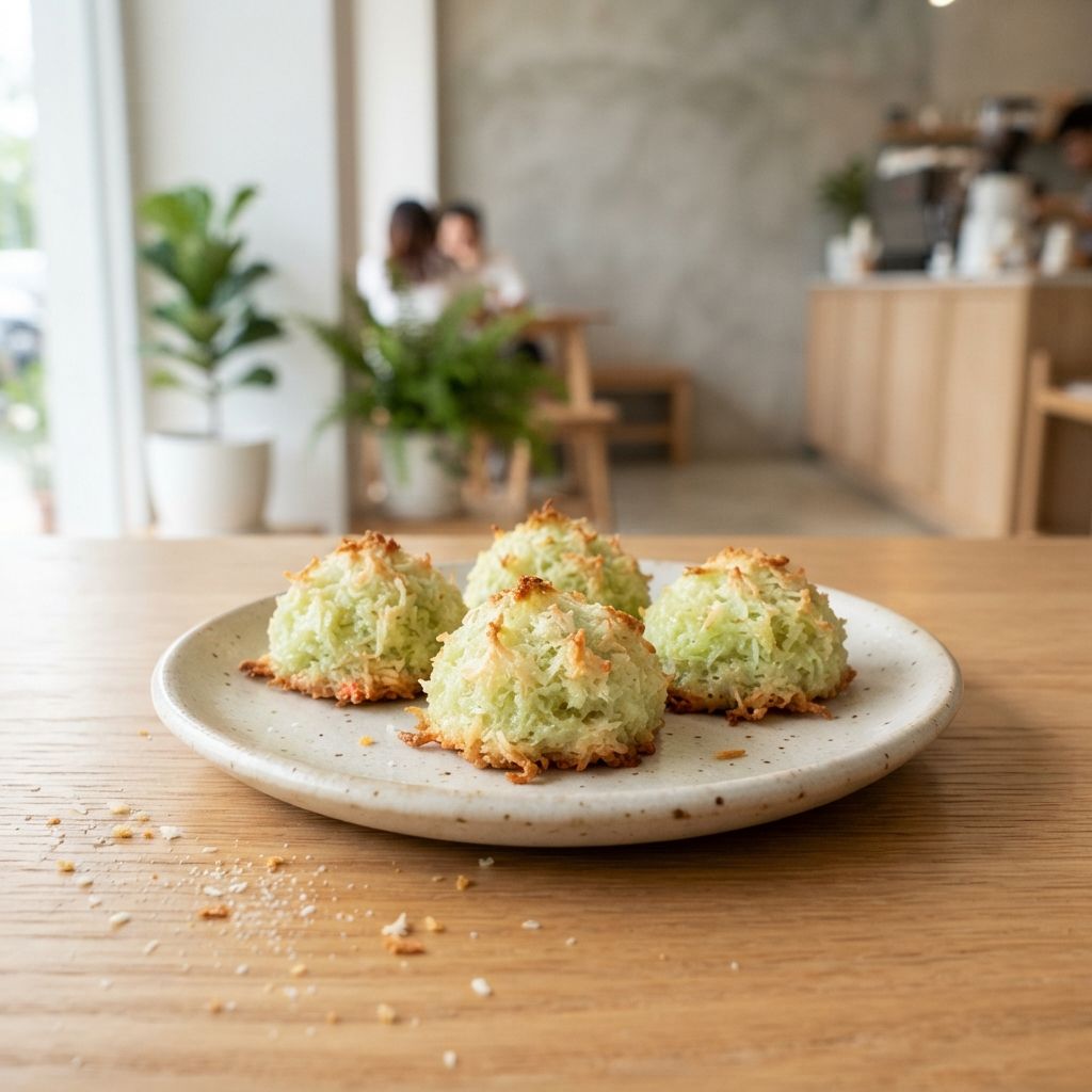Pandan coconut macaroons