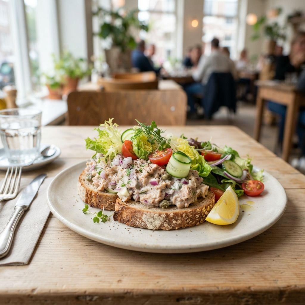 HUISGEMAAKTE TONIJNSALADE ‘lijn gevangen tonijn van Fishtales’