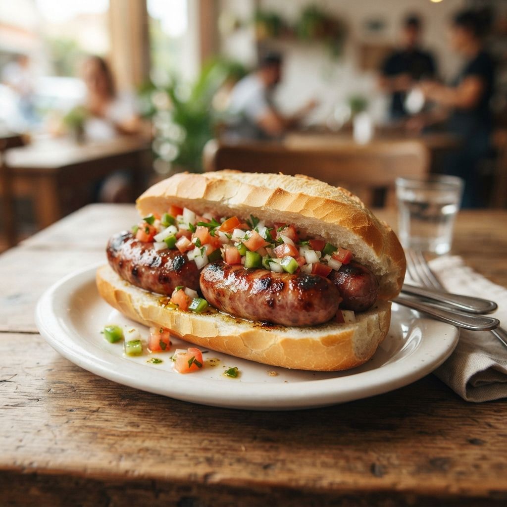 Beef Sausage with Vinagrete