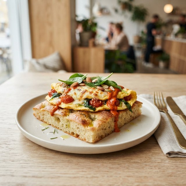 Focaccia omelet