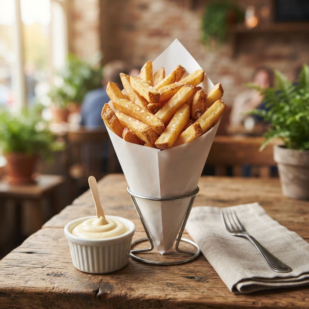Portie friet met mayonaise
