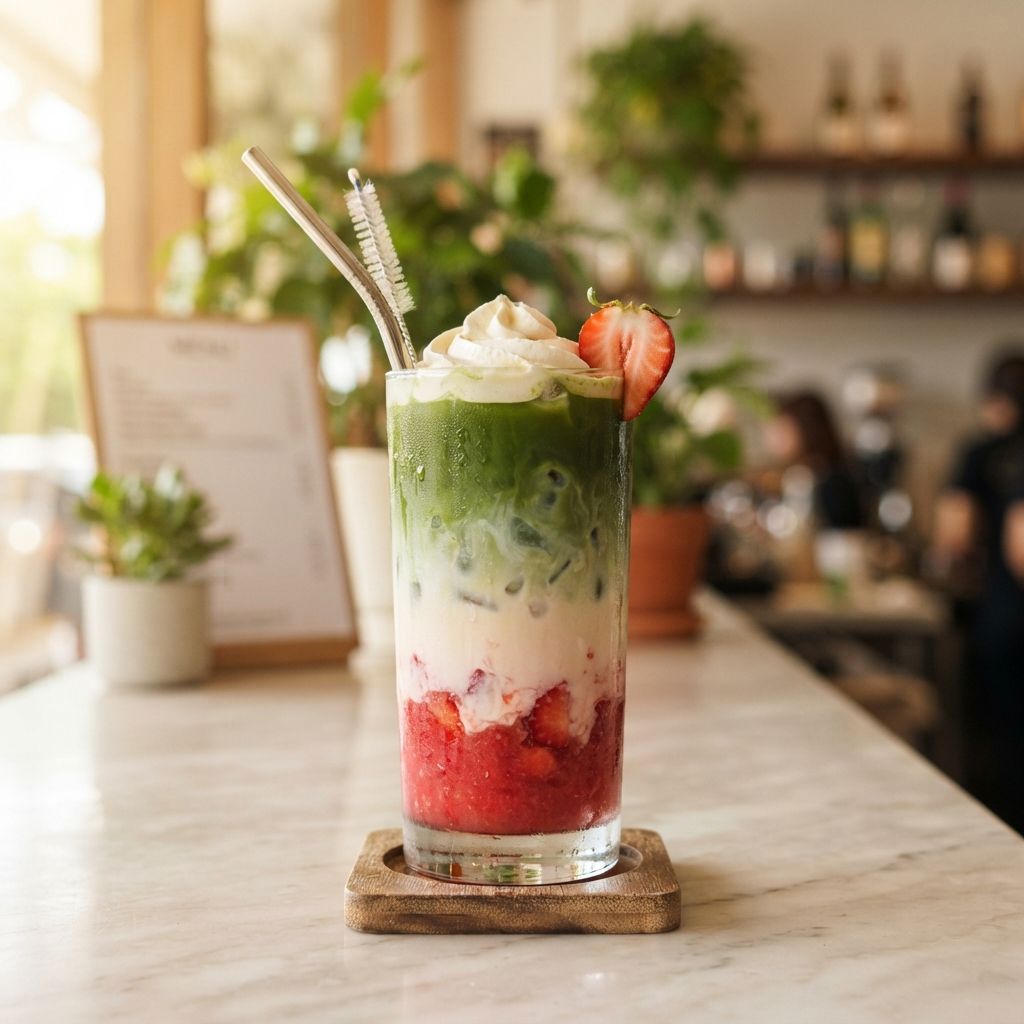 Strawberry Matcha Cream