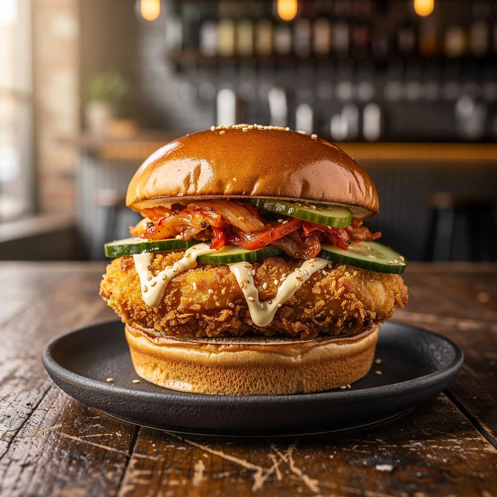 Fried chickenburger