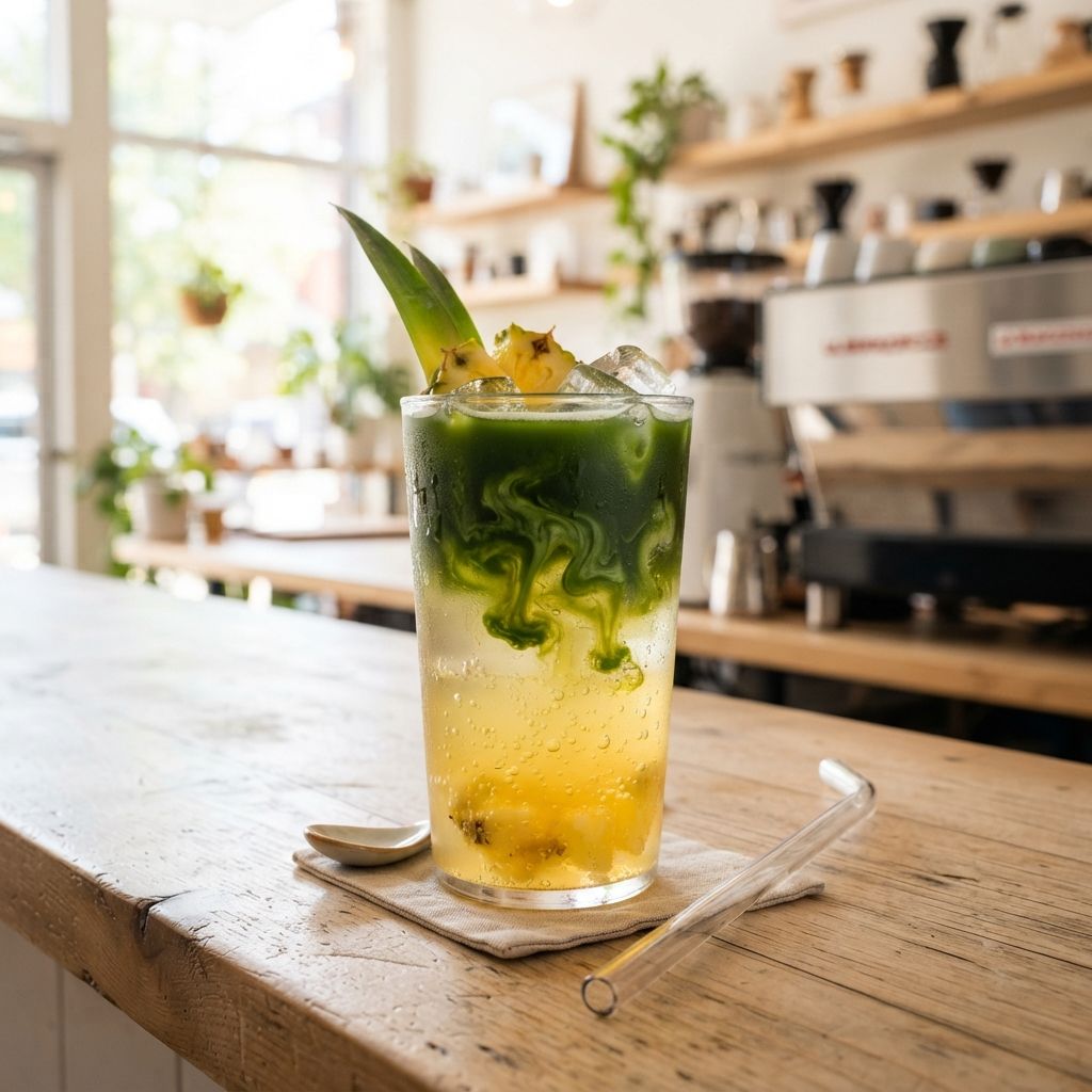 ananas matcha lemonade