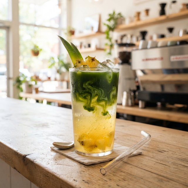ananas matcha lemonade