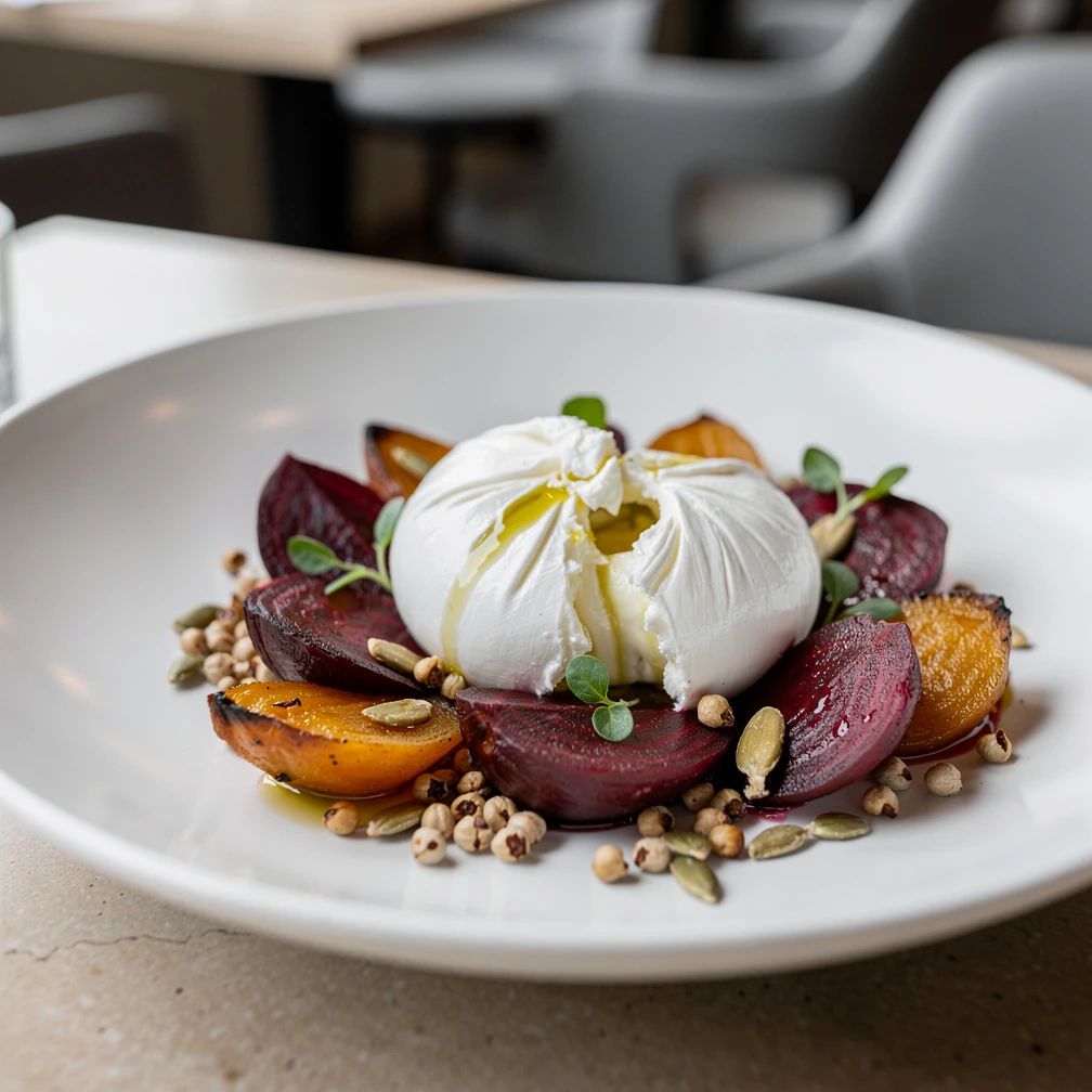 Burrata bieten salade
