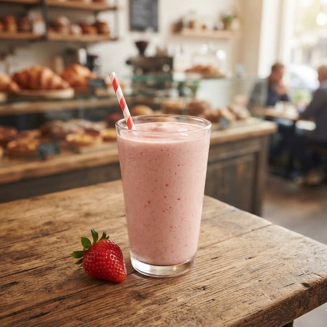 Aardbei-jus-yoghurtdrank