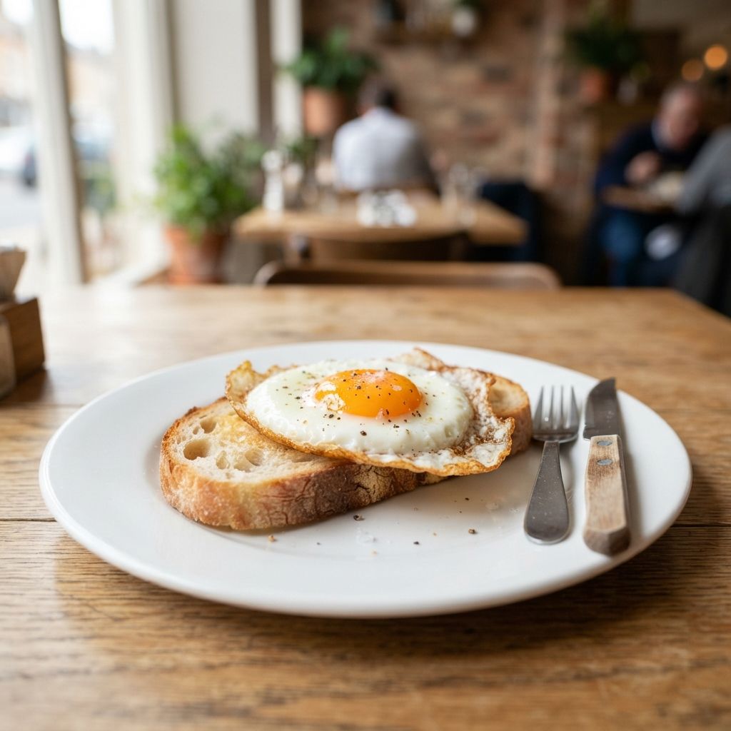 Egg (fried or poached) on toast