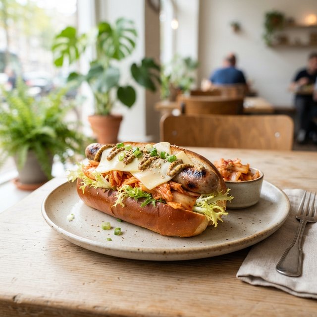 Kimchi hotdog/kimchi hotdog