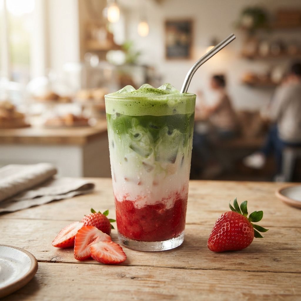 Iced Matcha Strawberry / Mango