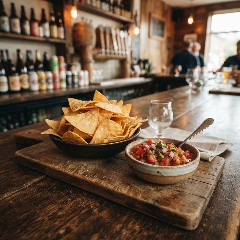 Tortilla chips met salsa