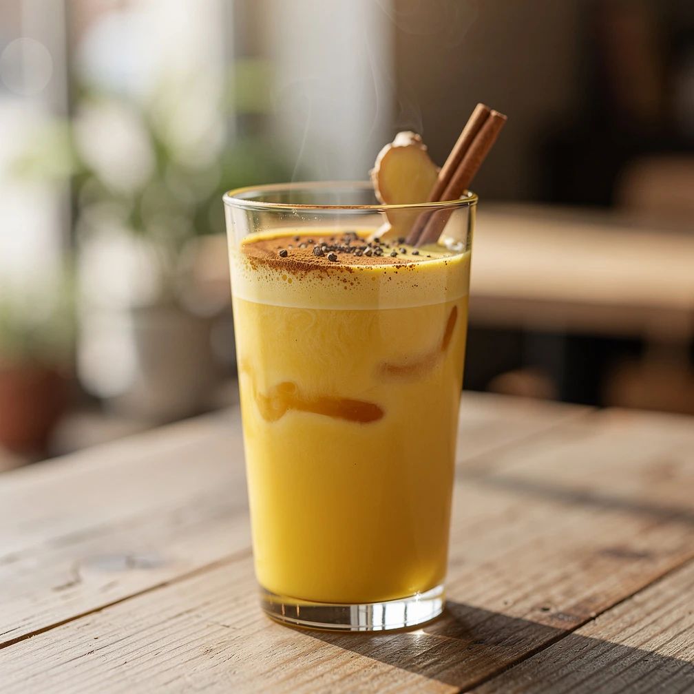 Golden coconut drink