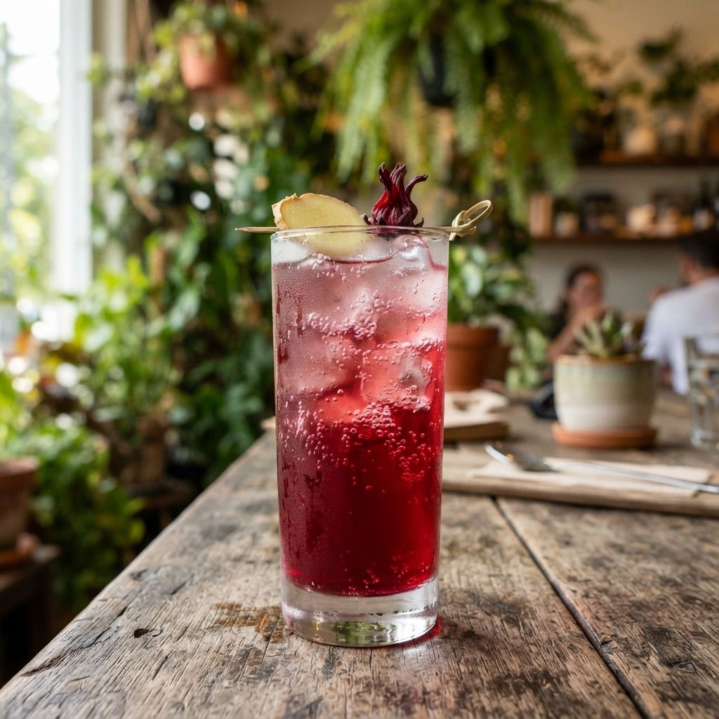 Homemade Soda - Hibiscus & Ginger