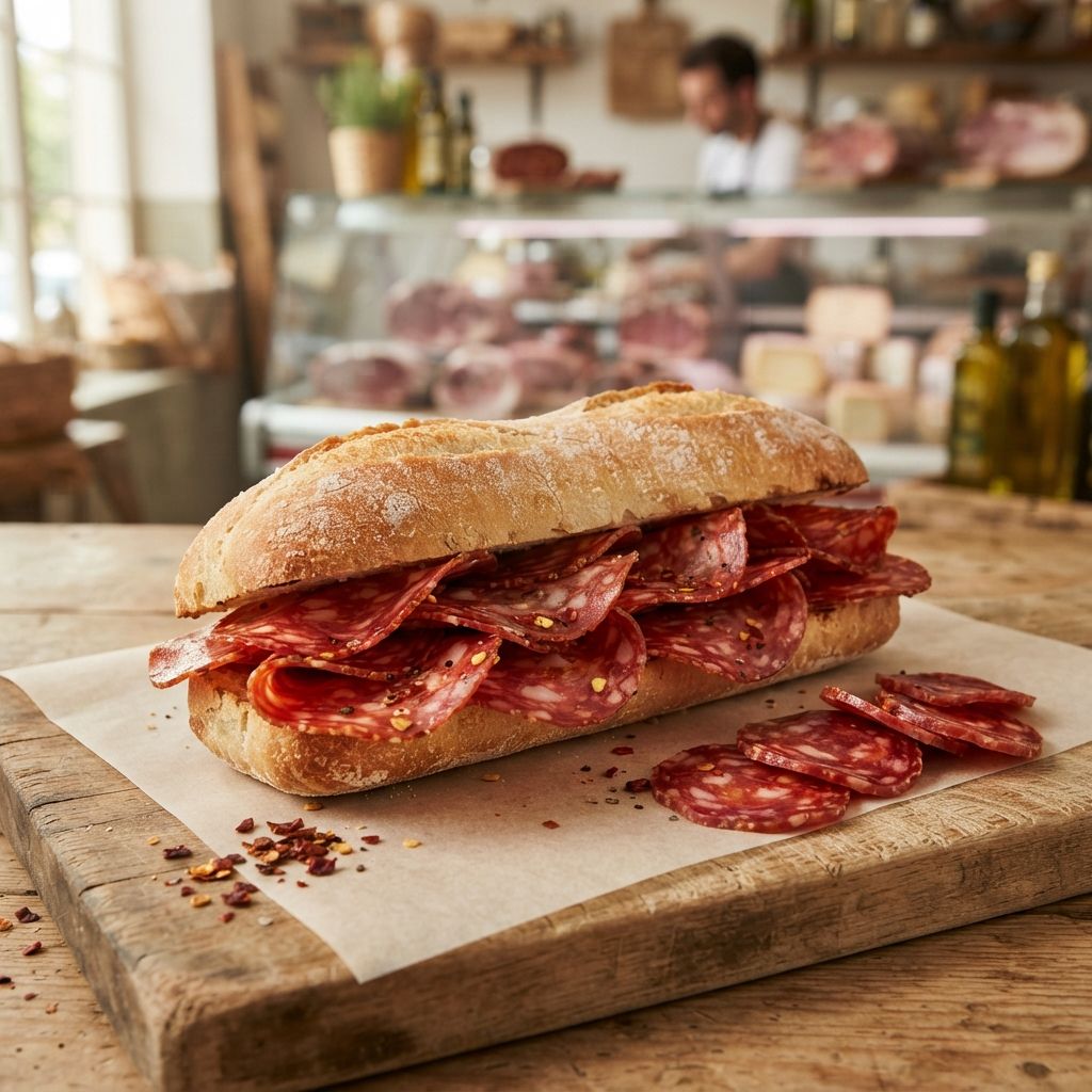 Broodje salami calbresse