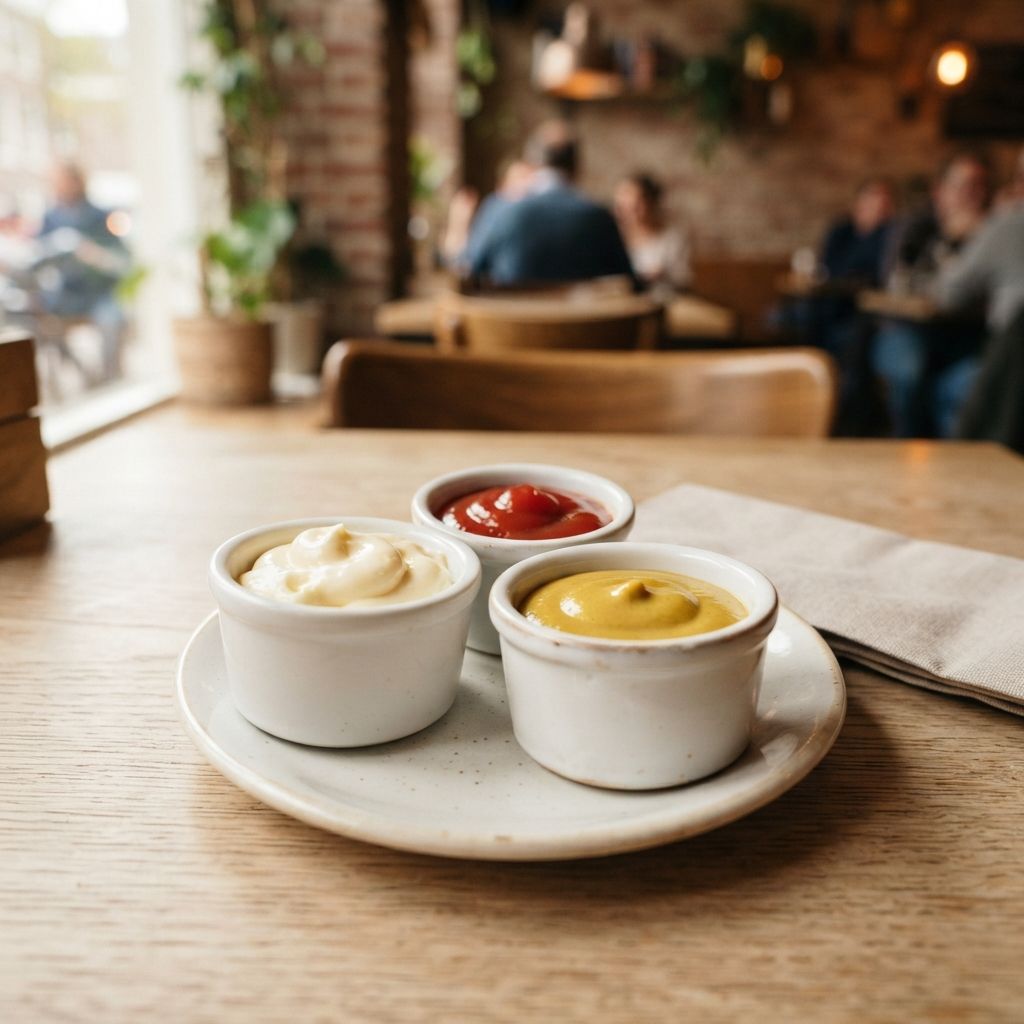 Mayonaise / ketchup / curry