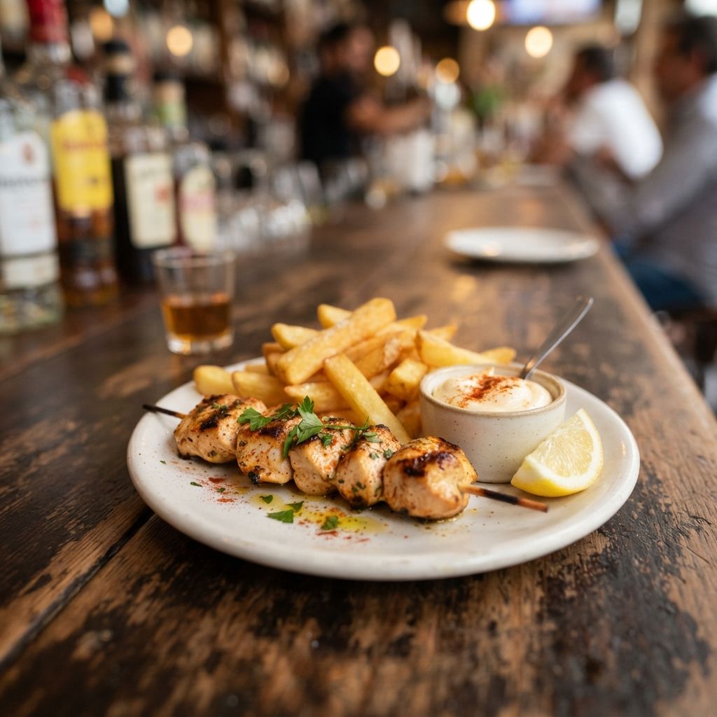 pincho de pollo & patatas