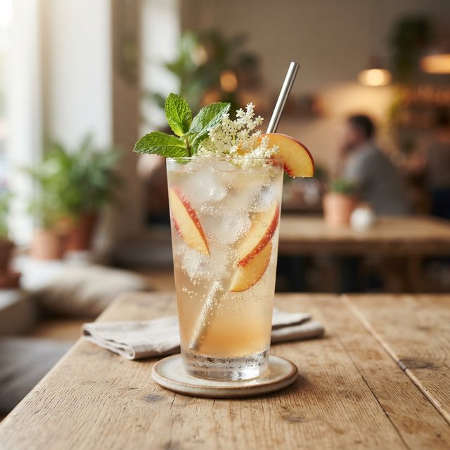 Elderflower Peach Lemonade