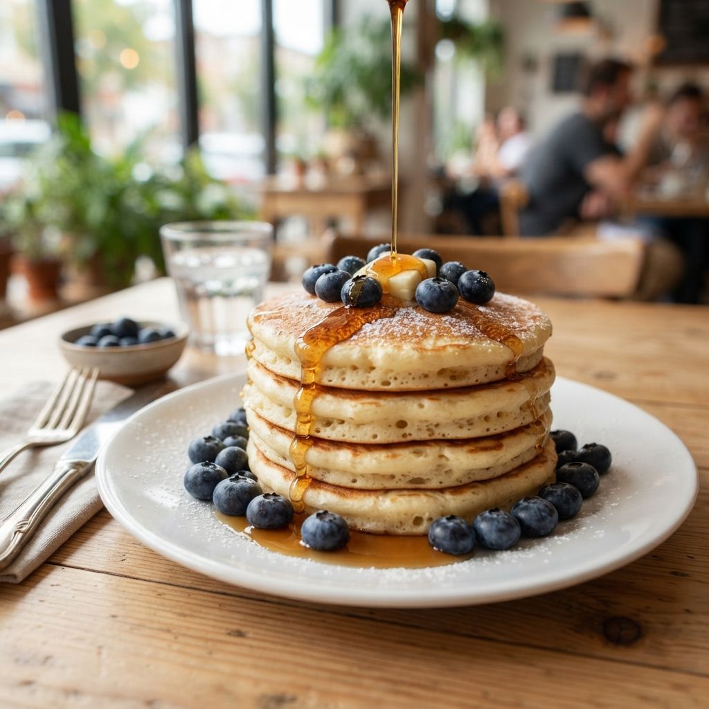 pancakes met bosbessen