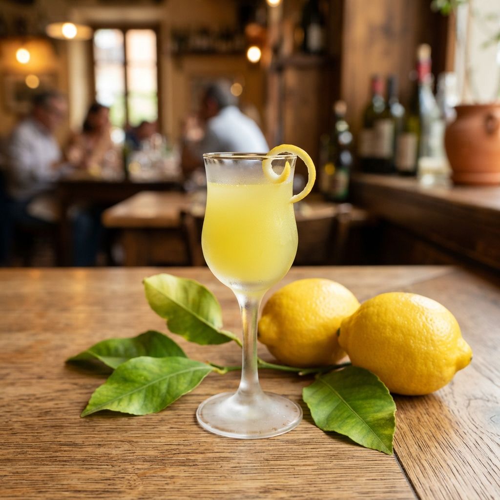 Huisgemaakte Limoncello van chef Louiza