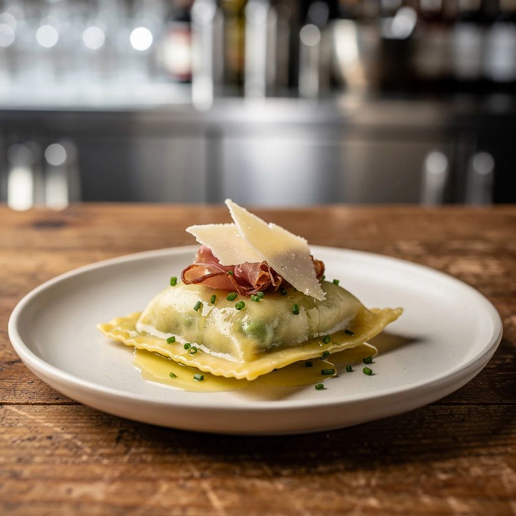 Asperge raviolo
