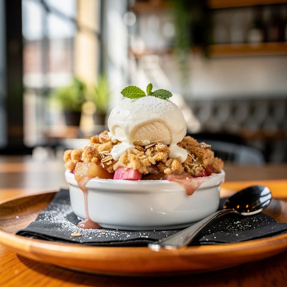 Rabarber appel crumble