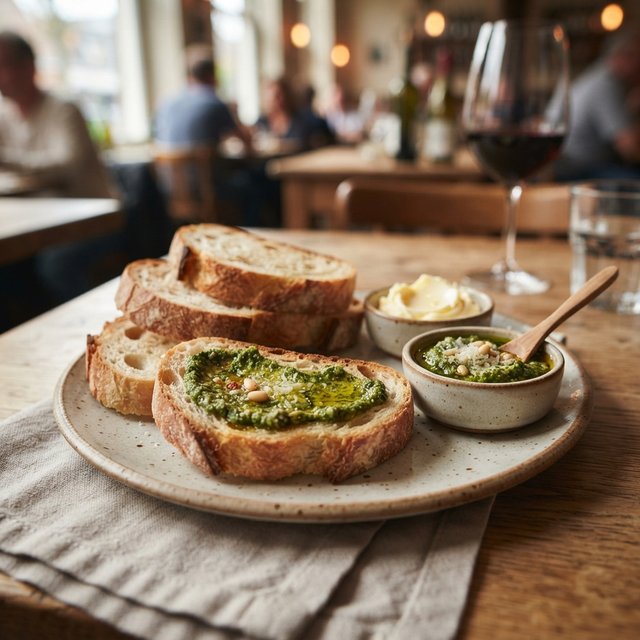 Brood met boter & pesto