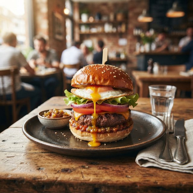 Premium eggburger