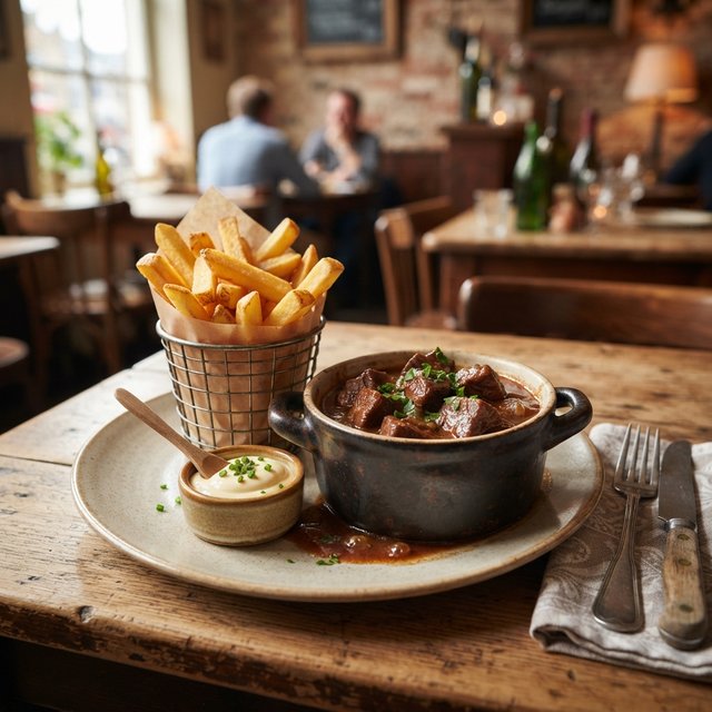 Typical Dutch Beefstew & Fries
