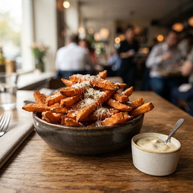 Zoete aardappel frites