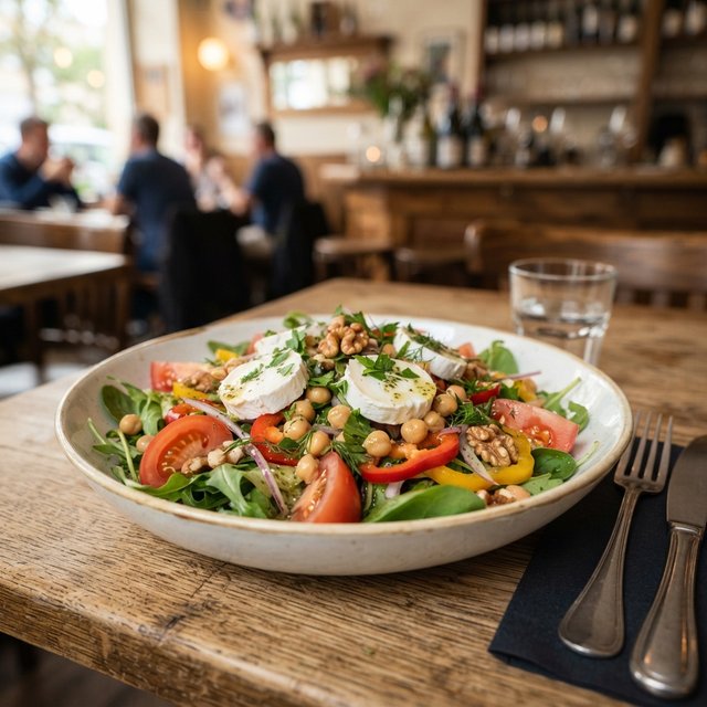 Geitenkaas & Kikkererwten Salade