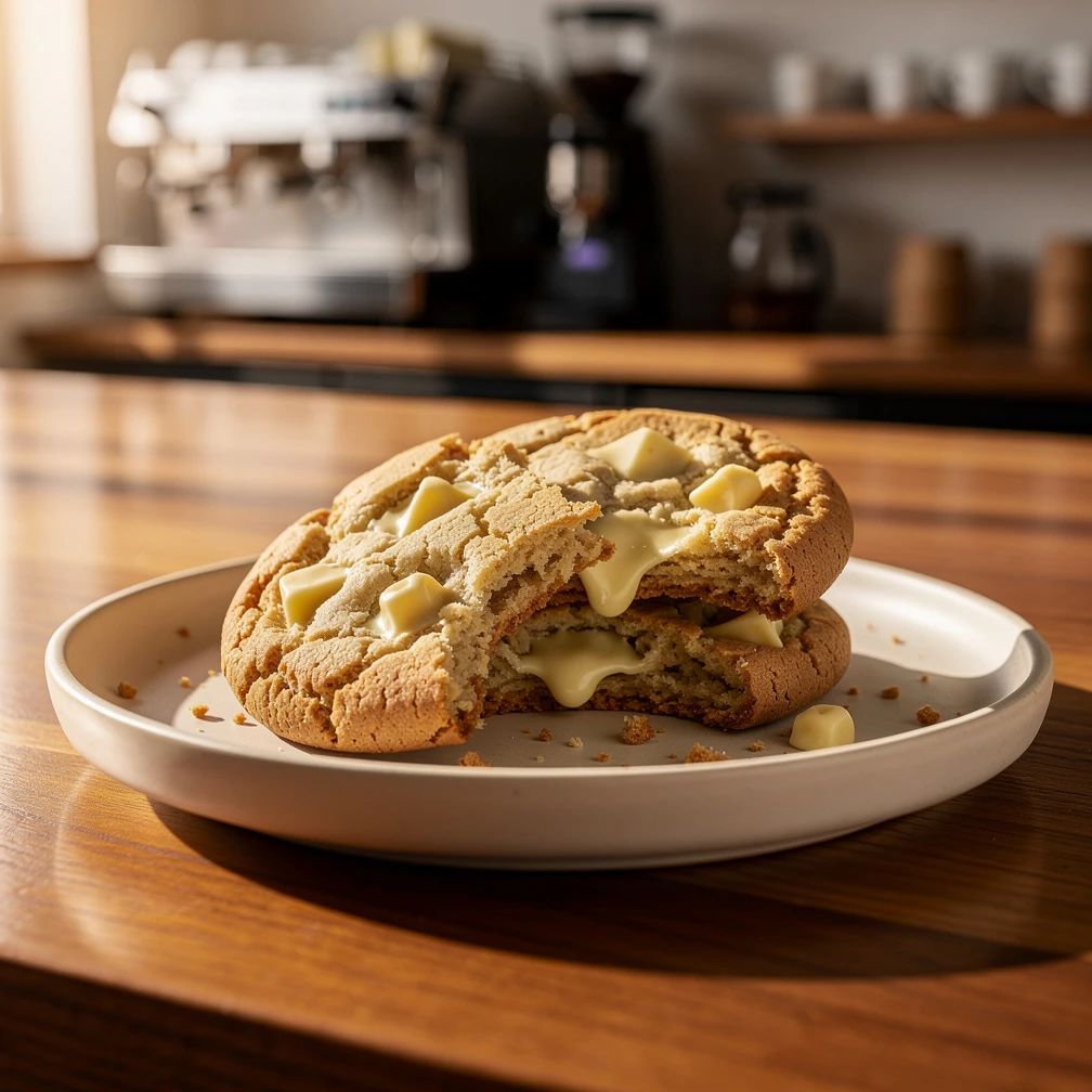 Witte chocolade cookie