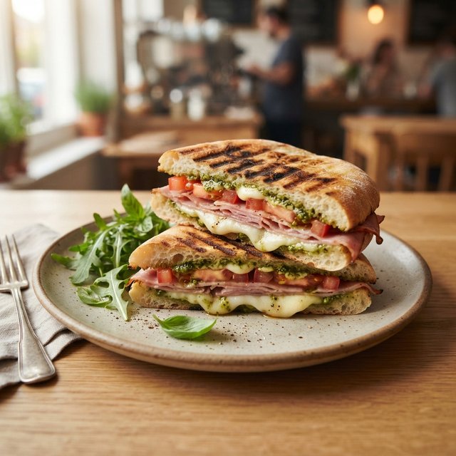 Ham cheese, tomato & pesto