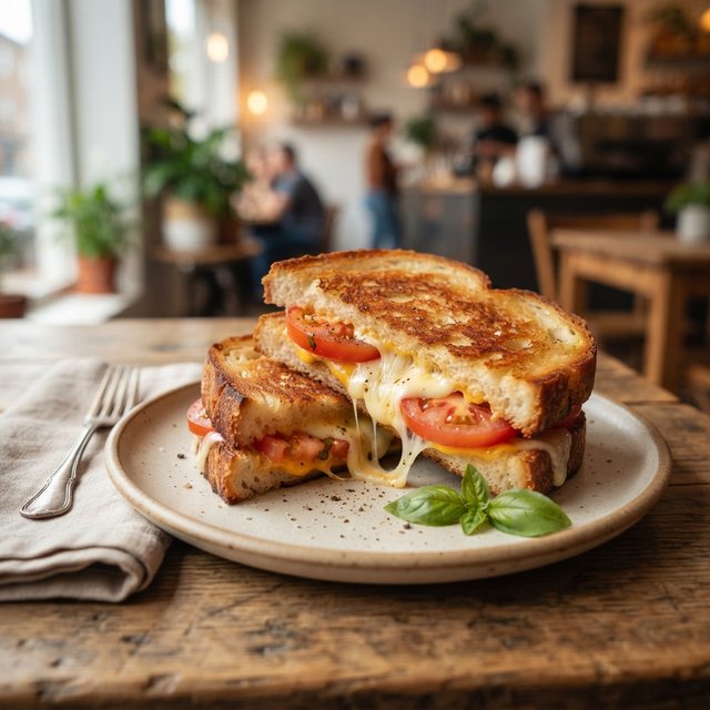 Grilled cheese with tomato