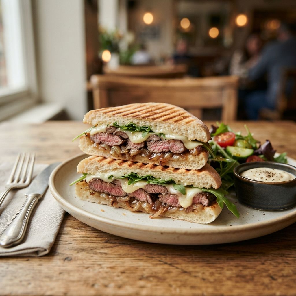Panini Steak en Cheese
