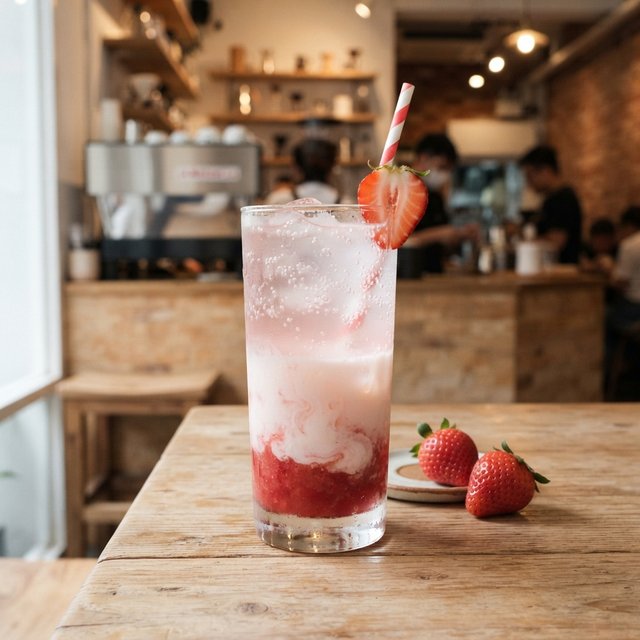Strawberry & Yakult Soda