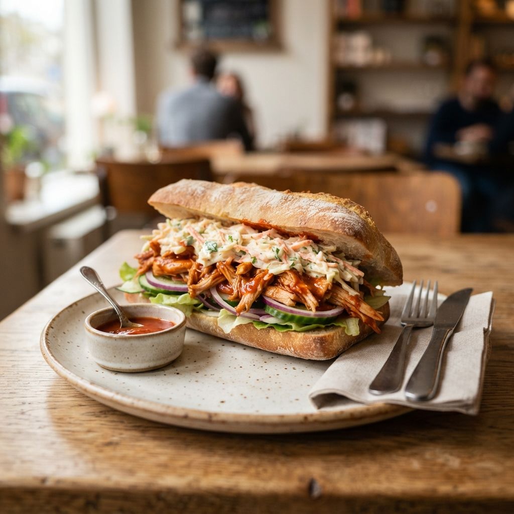 Broodje Pulled Chicken