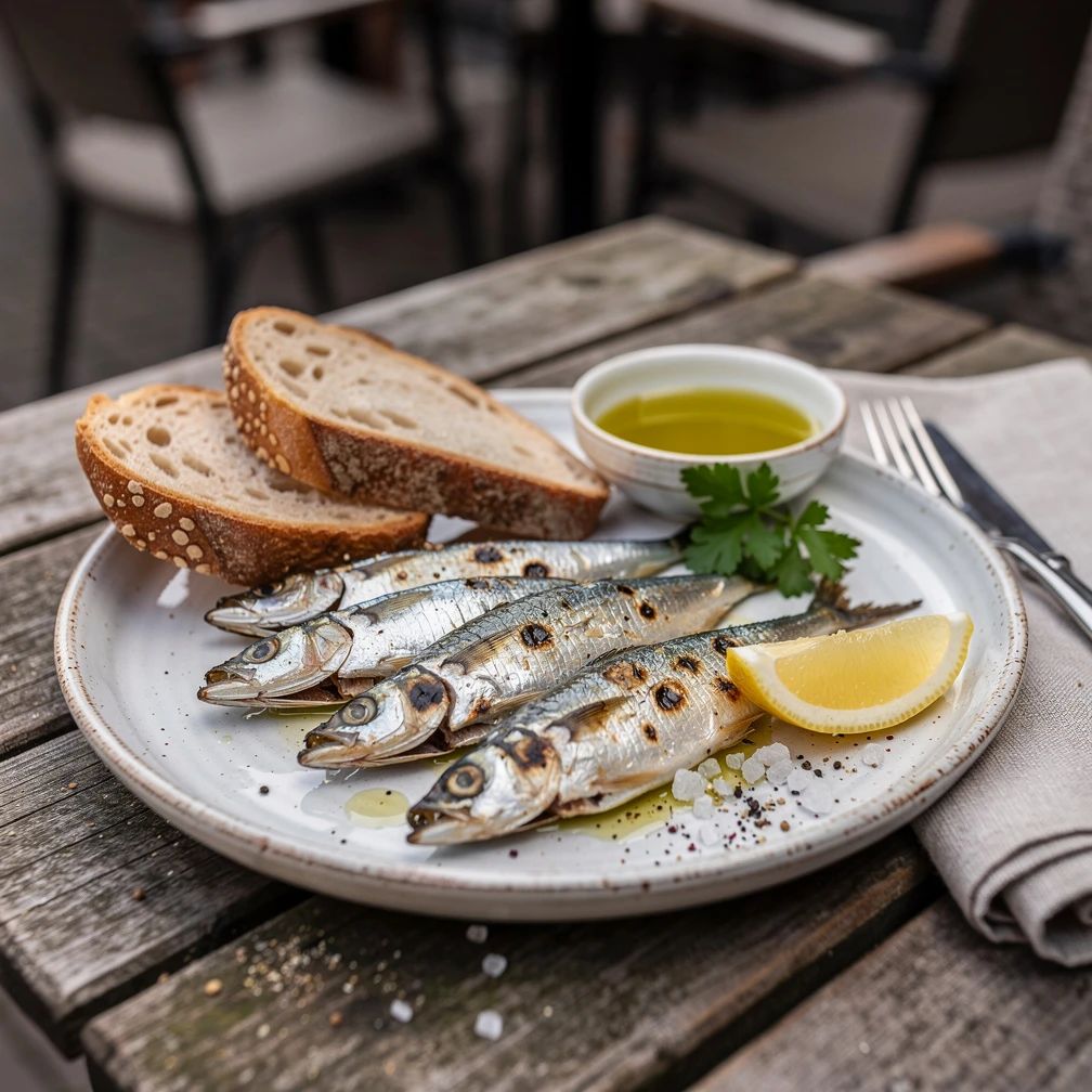 Sardientjes met brood