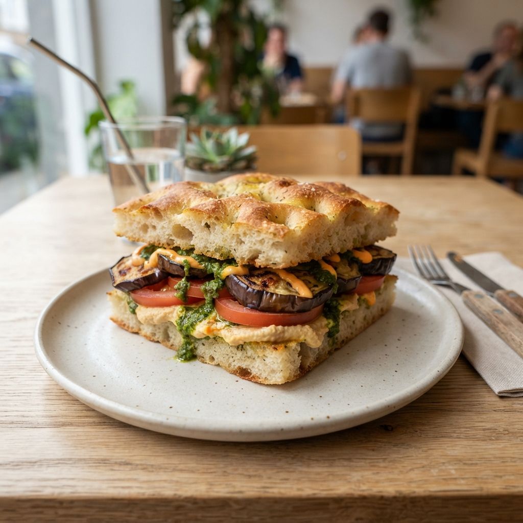 Focaccia aubergine / focaccia met aubergine