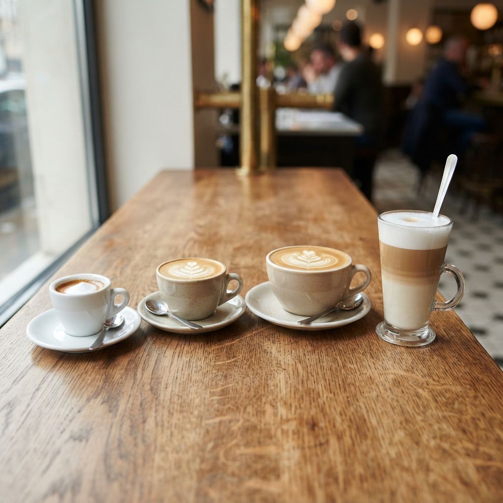 Espresso Macchiato / Flat White / Café Latte / Latte Macchiato