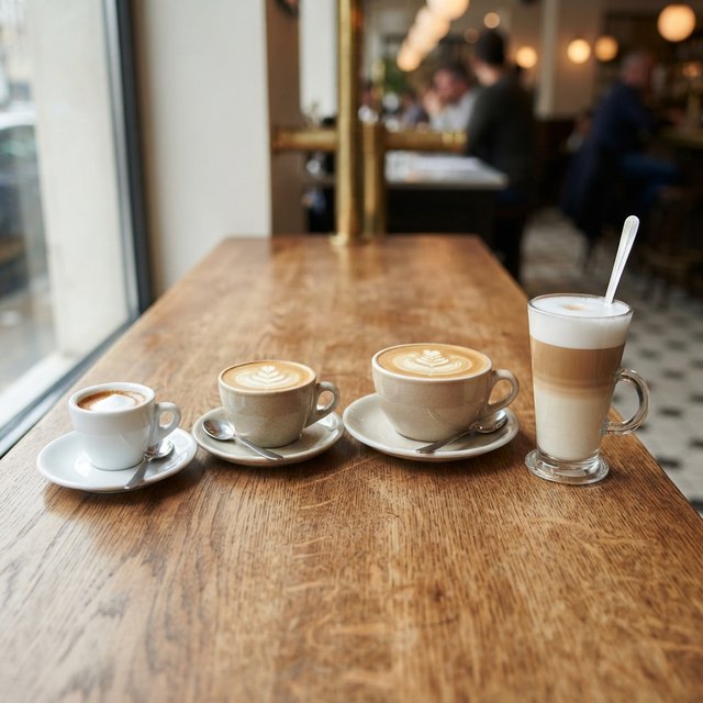 Espresso Macchiato / Flat White / Café Latte / Latte Macchiato